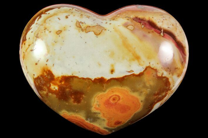 Wide, Polychrome Jasper Heart - Madagascar #118637